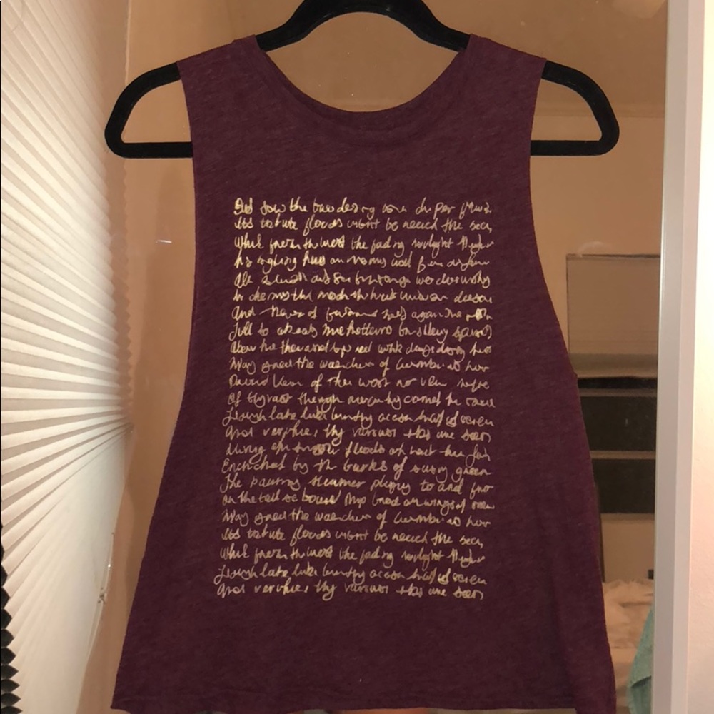 Burgundy muscle tank